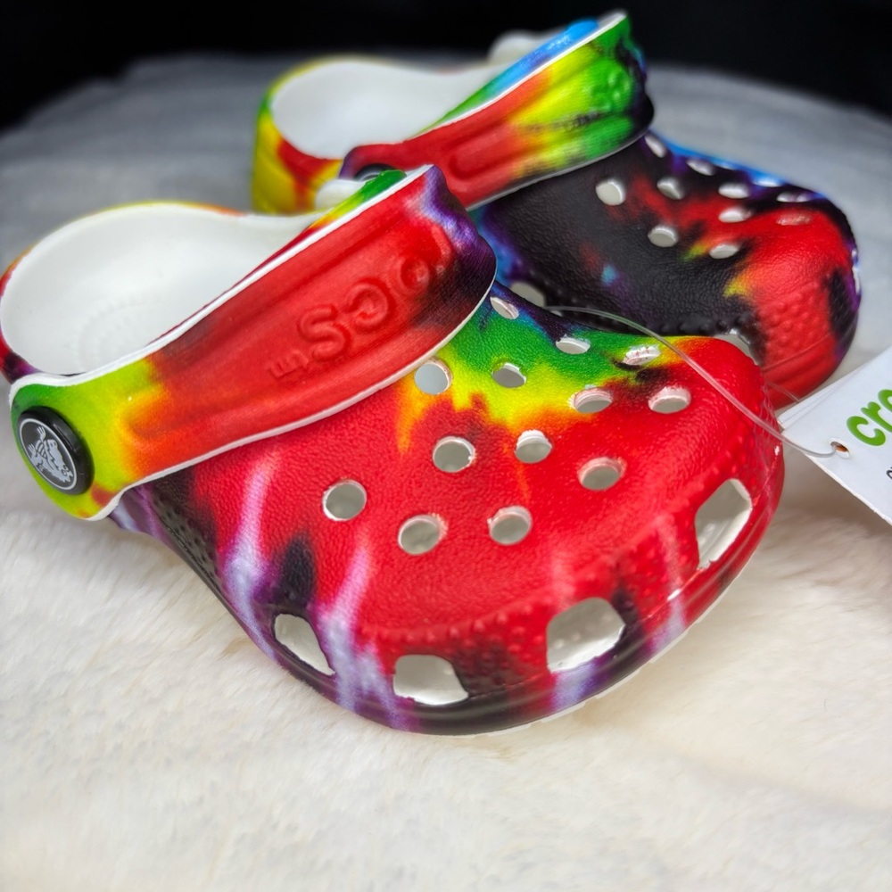 Baby CROCS Red and Yellow Sandals with Ventilation Holes